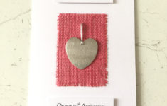 10th Wedding Anniversary Card Tin Anniversary Card Aluminium Heart