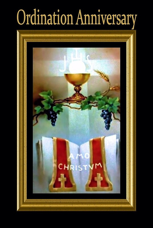  Anniversary Of Priest Celebrating Ordination Day Greeting Cards By 