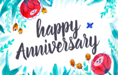 Floral Happy Anniversary Card Free Greetings Island