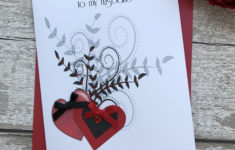 Handmade Wedding Anniversary Card Hearts Handmade Cards Pink Posh