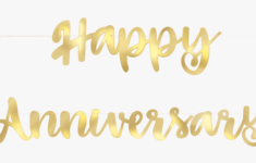 Happy Anniversary Banner Png Calligraphy Free Transparent Clipart
