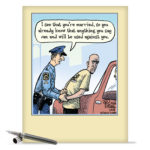 J9774 Jumbo Funny Anniversary Card Married Arrest With Envelope