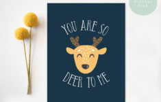 PRINTABLE Funny Anniversary Card Valentine Card You Are So Deer To Me
