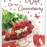 Wife Anniversary Card With Red Roses To My Gorgeous Wife
