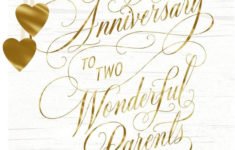 Wish Your Parents A Happy Anniversary With This Pretty Card Featuring