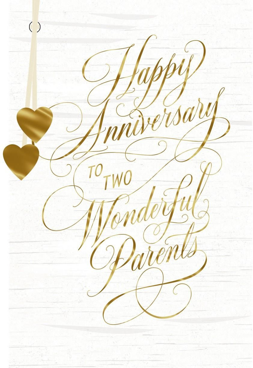 Wish Your Parents A Happy Anniversary With This Pretty Card Featuring 