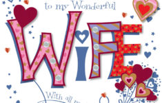 Wonderful Wife Happy Anniversary Greeting Card Cards