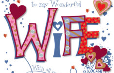 Wonderful Wife Happy Anniversary Greeting Card Cards Love Kates