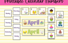 April Calendar Numbers Easter Theme For Pocket Chart - Etsy throughout Easter Printable Calendar Cards