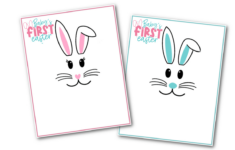 Baby'S First Easter Footprints (Free Printable) - Fun Money Mom inside Free Printable Baby'S First Easter Card