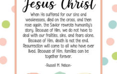 Because Of Him | Lds Easter Printable | Easter Ministering Card within Easter Card Printable LDS