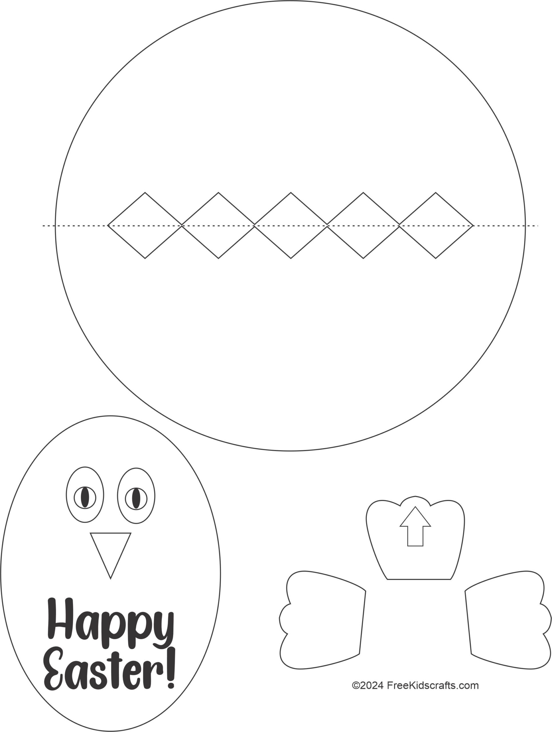 Chick Pop-Up Card Craft regarding Free Printable Easter Pop Up Cards