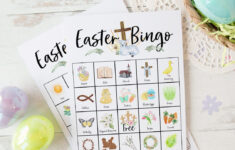 Christian Easter Bingo: 50 Printable Unique Cards, Resurrection in Free Printable Religious Easter Bingo Cards Printables