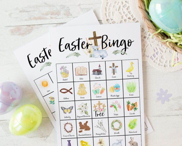 Free Printable Religious Easter Bingo Cards Printables