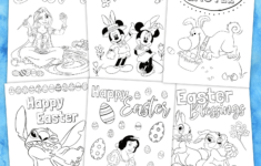 Disney Easter Colouring Sheets &amp; Cards – Free Printables | Mama Geek throughout Free Printable Mickey Mouse Easter Cards