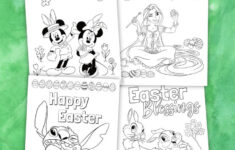 Disney Easter Colouring Sheets &amp; Cards – Free Printables within Free Printable Disney Easter Cards