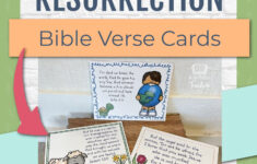 Easter Bible Verse Cards Set - Kids Bible Teacher within Free Printable Easter Card Verses