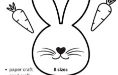 Easter Bunny Face Templates Print Out 4 Page Bunny Face Template intended for Easter Card Craft Printable
