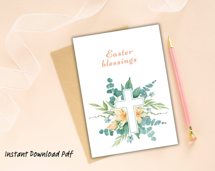 Printable Religious Blessing Easter Cards