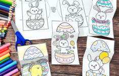 Easter Egg Cards For Diy Coloring Fun For Kids (12 Free) for Easter Card Craft Printable