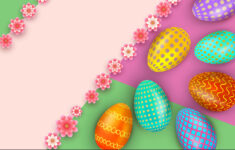 Easter Greeting Card Template With Colorful Vector Image intended for Easter Greeting Cards Printable