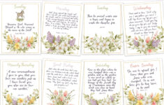 Easter Passion Holy Week Verse Countdown Cards | Easter Gift throughout Printable Easter Prayer Cards