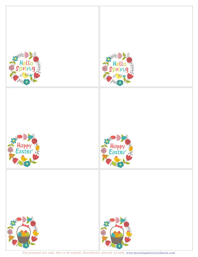 Easter Place Cards – Morning Motivated Mom for Free Easter Place Card Printables