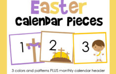 Easter Pocket Chart Calendar Pieces - Free Printable within Easter Printable Calendar Cards