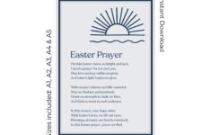 Easter Prayer Print - Etsy with Printable Easter Prayer Cards