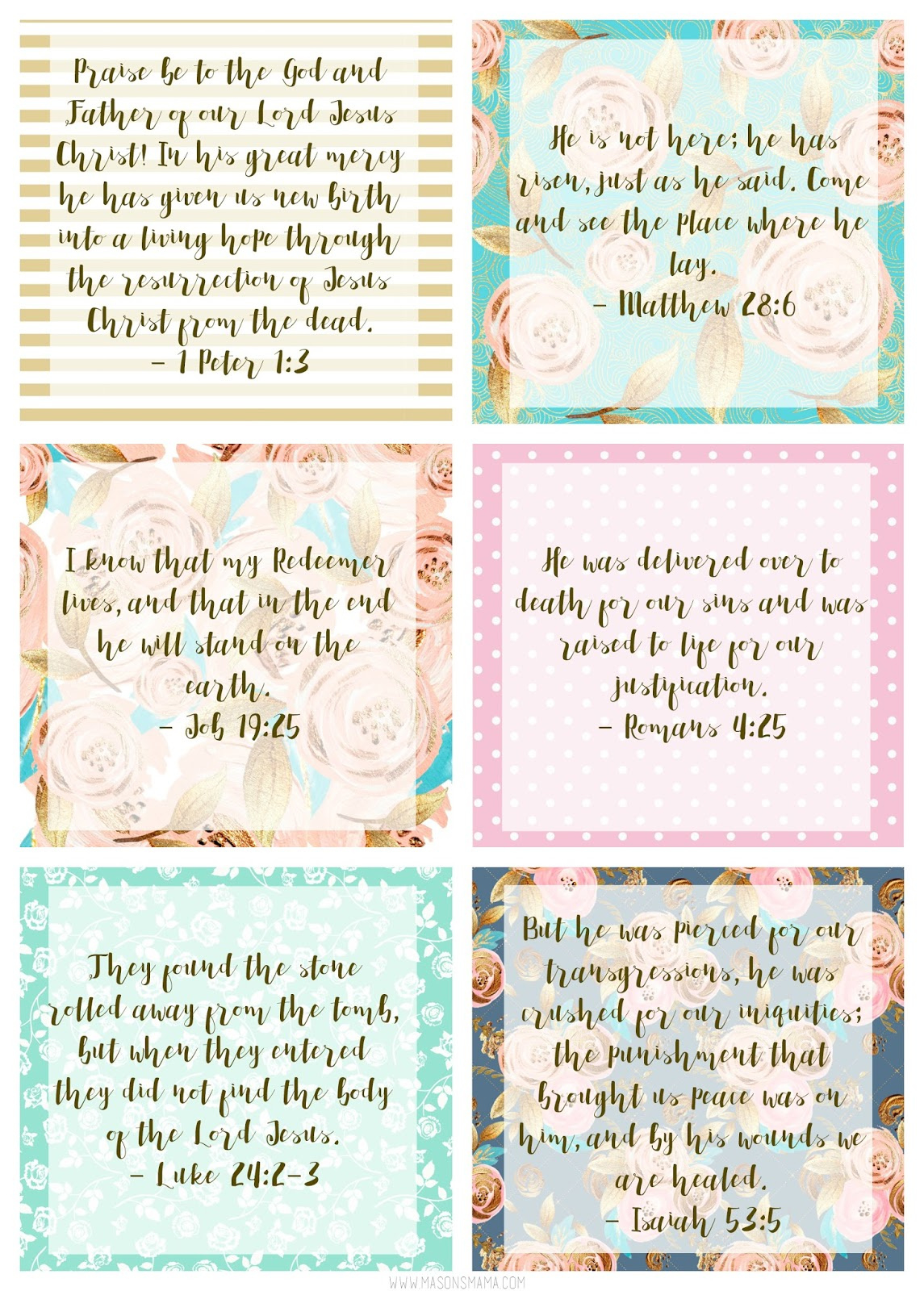 Easter Scripture Cards} - Hall Around Texas within Printable Easter Verses For Cards