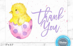 Easter Thank You Card, Printable Thank You Card, Easter Egg Thank for Easter Thank You Cards Printable