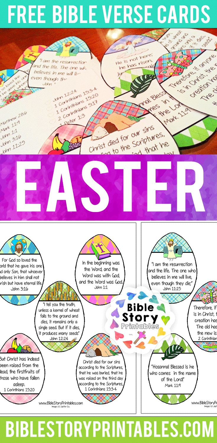 Free Bible Verse Cards For Easter with Printable Easter Verses For Cards