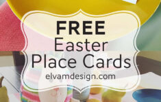 Free Easter Place Card (Or Food Tents) - Elva M Design Studio pertaining to Dinner Free Printable Easter Place Cards