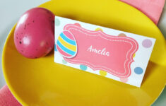Free Easter Place Card (Or Food Tents) - Elva M Design Studio with Dinner Free Printable Easter Place Cards