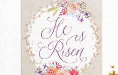 Free Easter Printable From Www.teepeegirl! "He Is Risen" intended for Easter Card Printable LDS