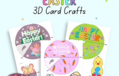 Free Printable 3D Easter Card Craft - The Artisan Life with Free Printable 3D Easter Card