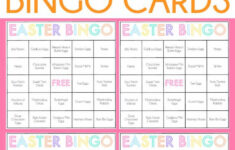 Free Printable Easter Bingo Cards For One Sweet Easter - Play in Free Printable Easter Bingo Cards For Adults