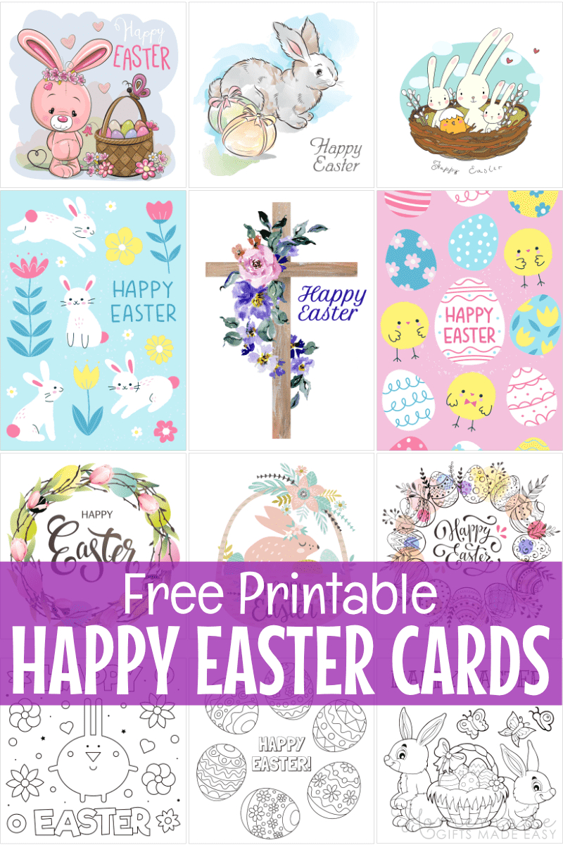 Free Printable Easter Cards &amp;amp; Easter Card Templates To Color within Free Printable Easter Cards For Kids