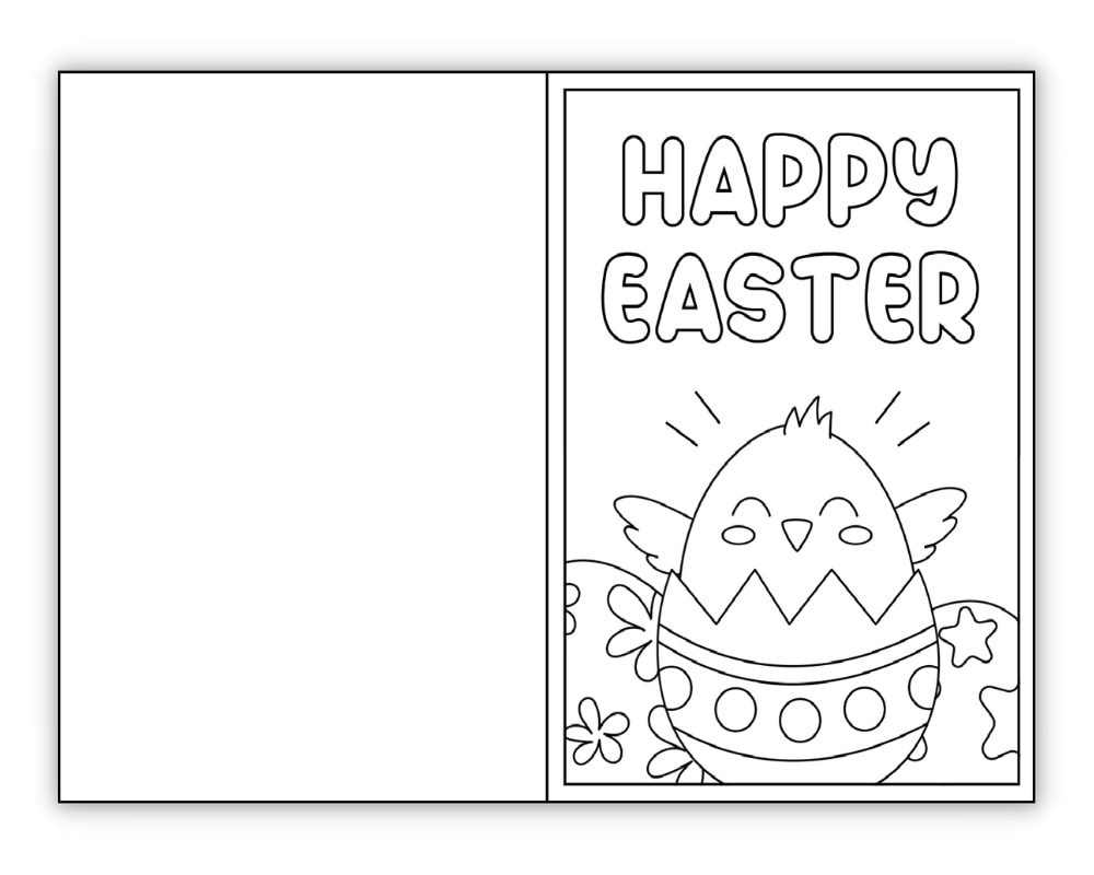 Free Printable Easter Cards To Color (Perfect For Kids!) - The with regard to Free Easter Printables Cards