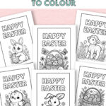 Free Printable Easter Cards To Colour — Gathering Beauty Inside Free Printable Coloring Easter Cards