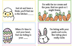 Free Printable Easter Egg Hunt Clues - World Of Printables regarding Free Printable Easter Egg Hunt Clue Cards
