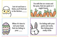 Free Printable Easter Egg Hunt Clues - World Of Printables with regard to Free Printable Easter Adult Card