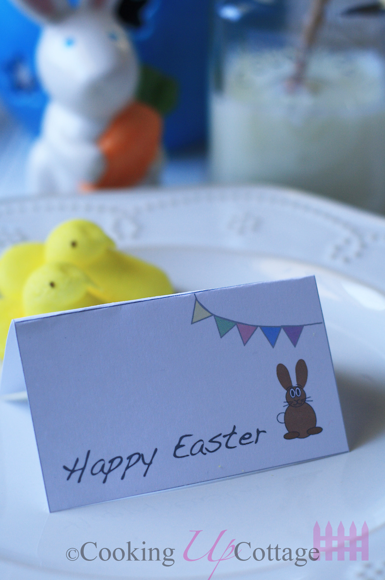 Free Printable Easter Place Cards – Cooking Up Cottage intended for Free Easter Place Cards Printable