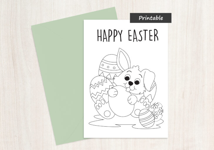 Easter Card Printable Colouring