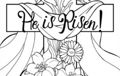 He Is Risen! 2 Easter Coloring Pages For Children - Etsy regarding Free Printable Religious Easter Cards To Color