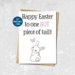 Hot Piece Of Tail Funny Adult Easter Card, Happy Easter Printable For Funny Printable Easter Cards