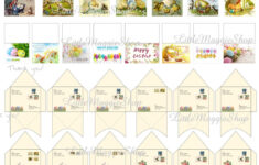 Miniature Printable Easter Greeting Cards With Envelopes | 1/12 intended for Mini Easter Cards Printable
