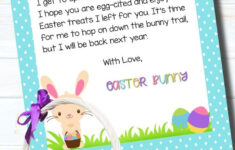 Personalized Letter From The Easter Bunny, Printable Easter Bunny regarding Free Printable Personalized Easter Cards