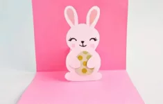 Pop-Up Bunny Easter Card - Cute Easter Craft For Kids With Free for Free Printable Easter Pop Up Cards