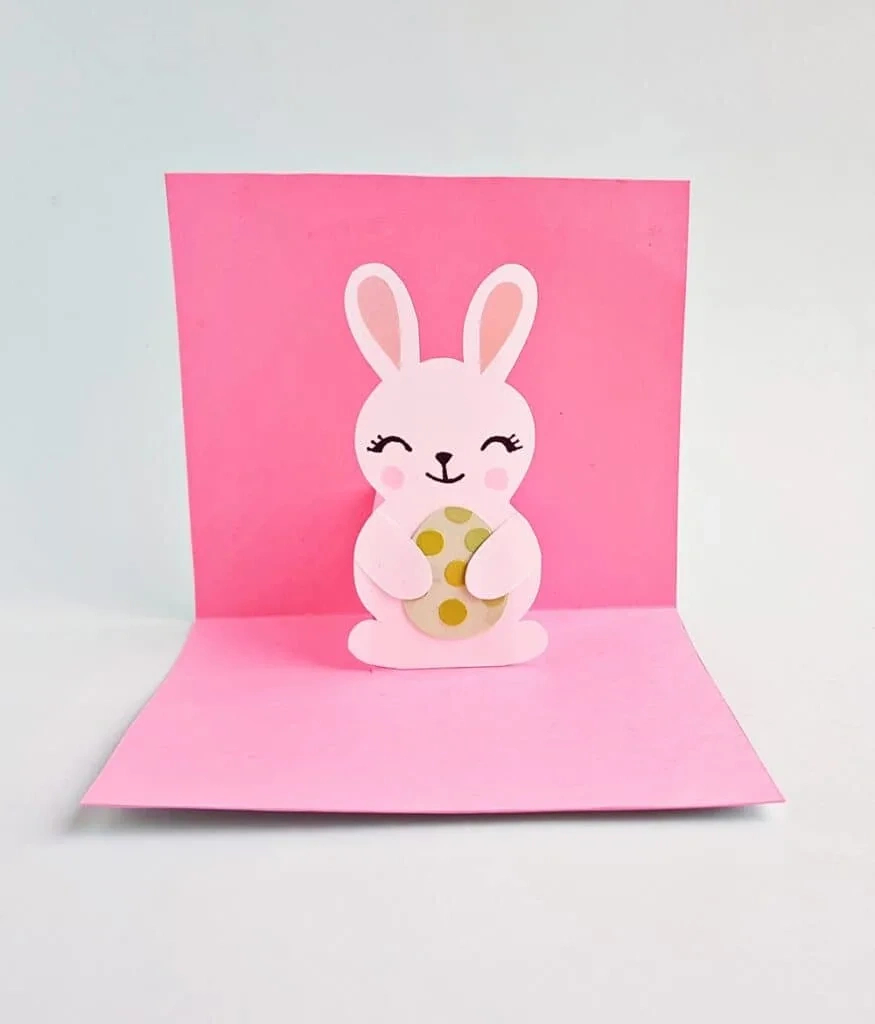 Pop-Up Bunny Easter Card - Cute Easter Craft For Kids With Free for Free Printable Easter Pop Up Cards